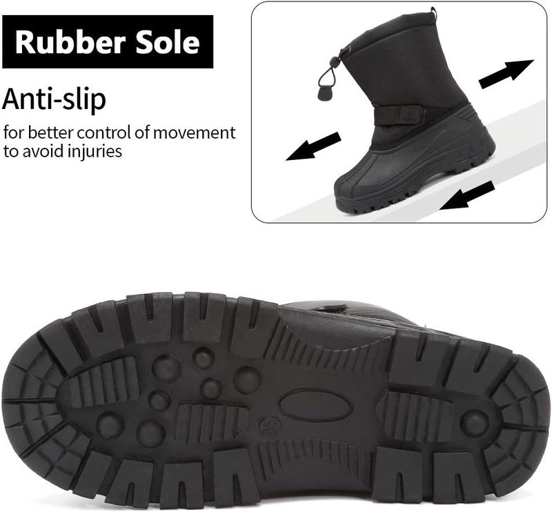 CIOR Kids Snow Boots for Boys Girls Toddler Winter Outdoor Boots Waterproof with Fur Lined(Toddler/Little Kids/Big Kid) - Image 4